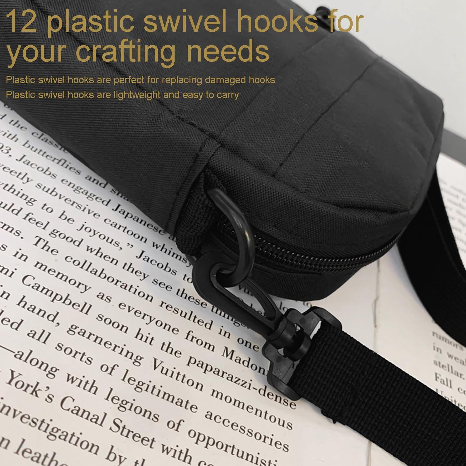 Juego de 12 Ganchos Giratorios de Plástico CooBigo 66.5mm