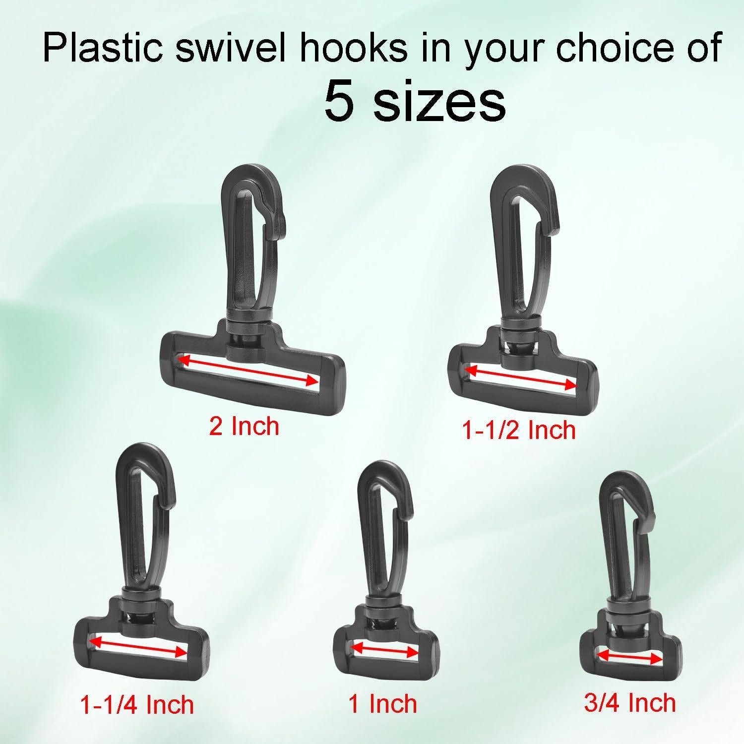 Juego de 12 Ganchos Giratorios de Plástico CooBigo 66.5mm