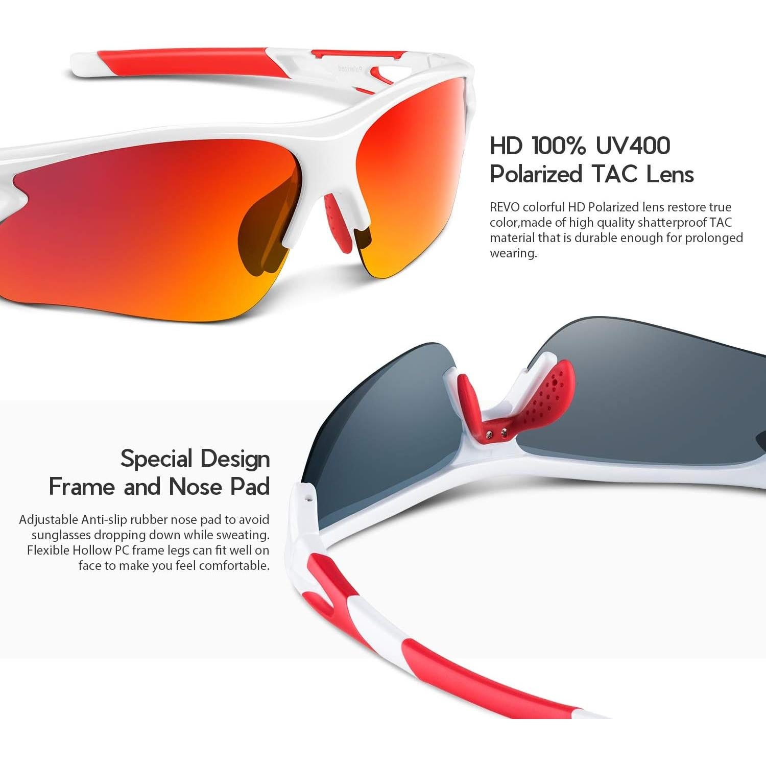 BEACOOL Gafas de Sol Deportivas Polarizadas UV400 Unisex