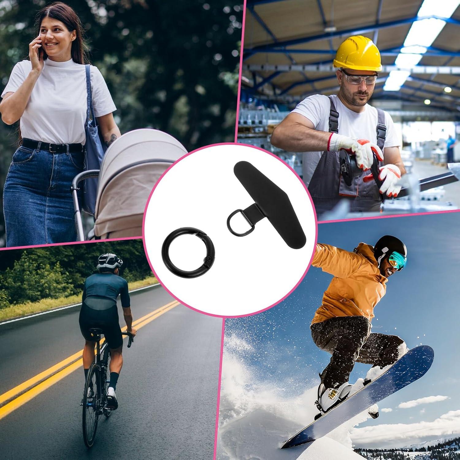 4 Ganchos de Sujeción para Teléfono Metal Acero Inoxidable