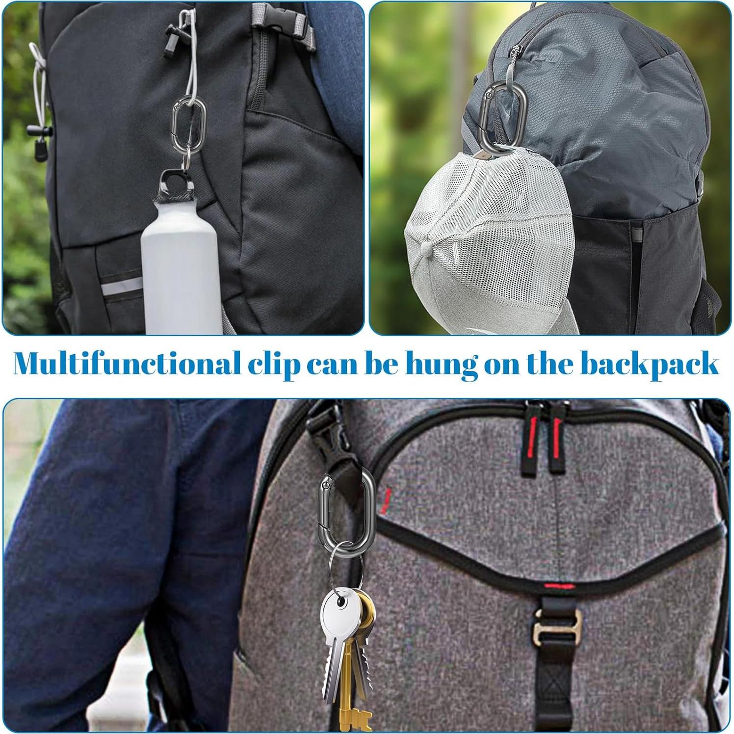 Clips de Carabiner Ovalados Hariendny 1" Paquete de 10