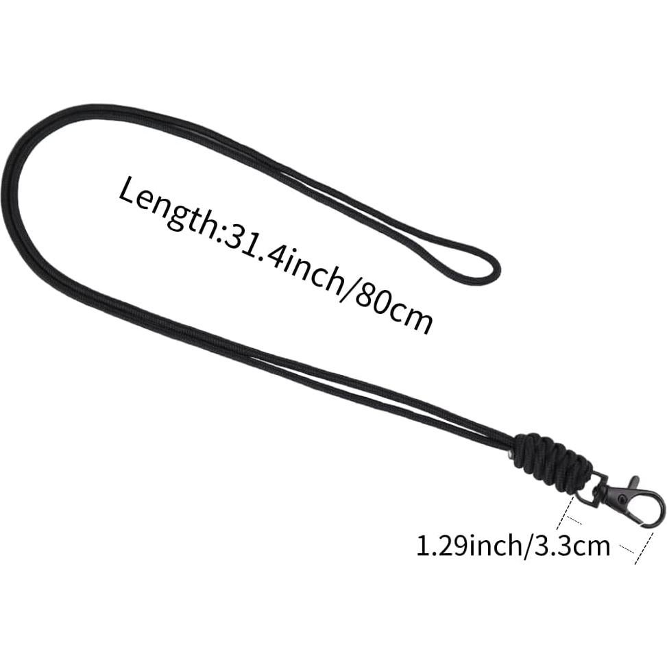 Soporte de Lanyard FANASY para Insignias y Llaves 80cm Negro