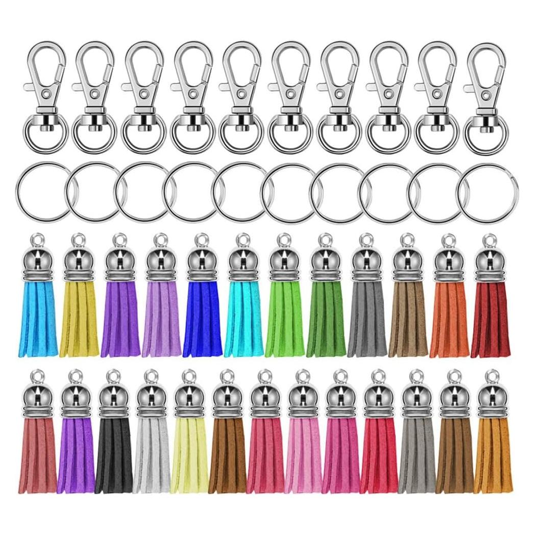 Kit 150 Pcs Ganchos Giratorios y Anillos Selizo para Manualidades