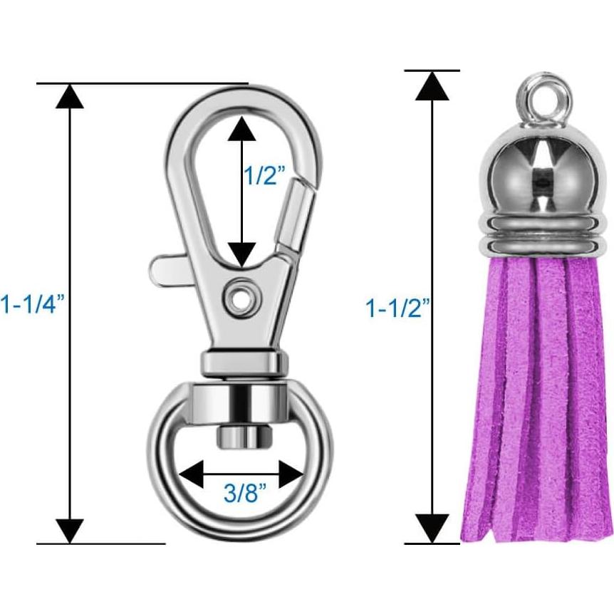 Kit 150 Pcs Ganchos Giratorios y Anillos Selizo para Manualidades