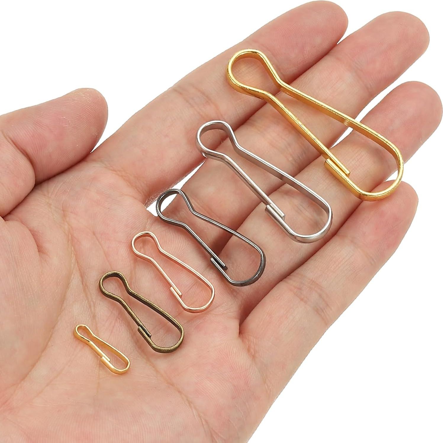 Ganchos de Lanyard PATIKIL 200 Pcs Acero Inoxidable 16mm Negro