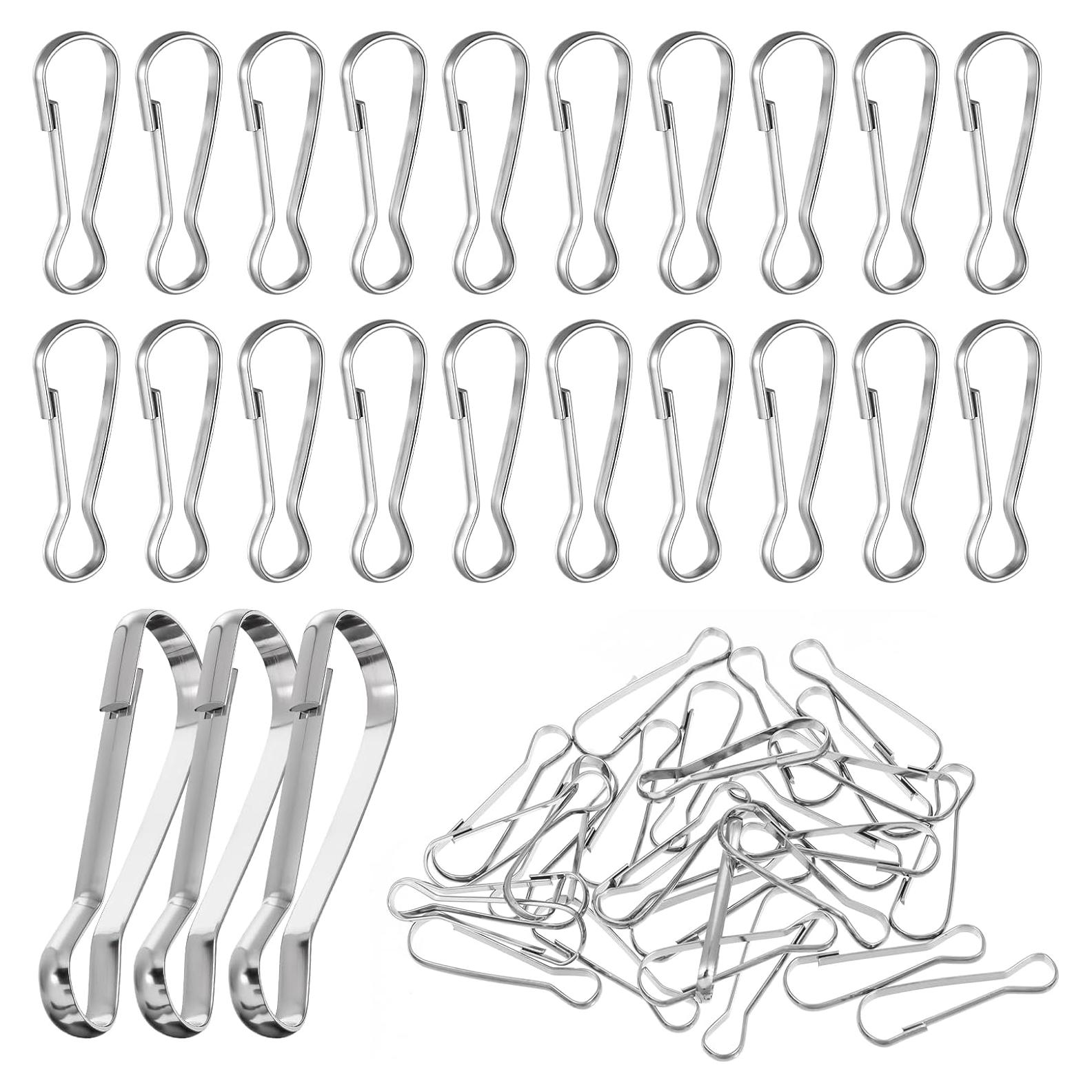 100 Clips de Resorte de Metal para Poste de Bandera Gsbnjuy