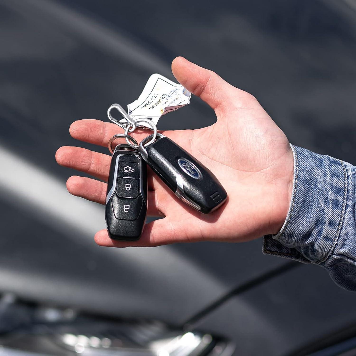 Soporte de Llavero de Metal Geeice - Mosquetón Resistente 2 Pzas