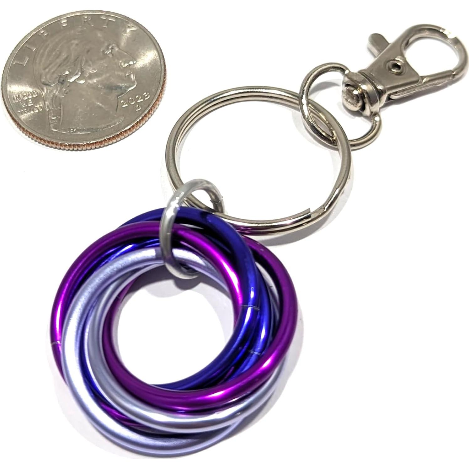 Llavero Fidget Mobii Steel Lynx - Alivio Estrés 8 cm