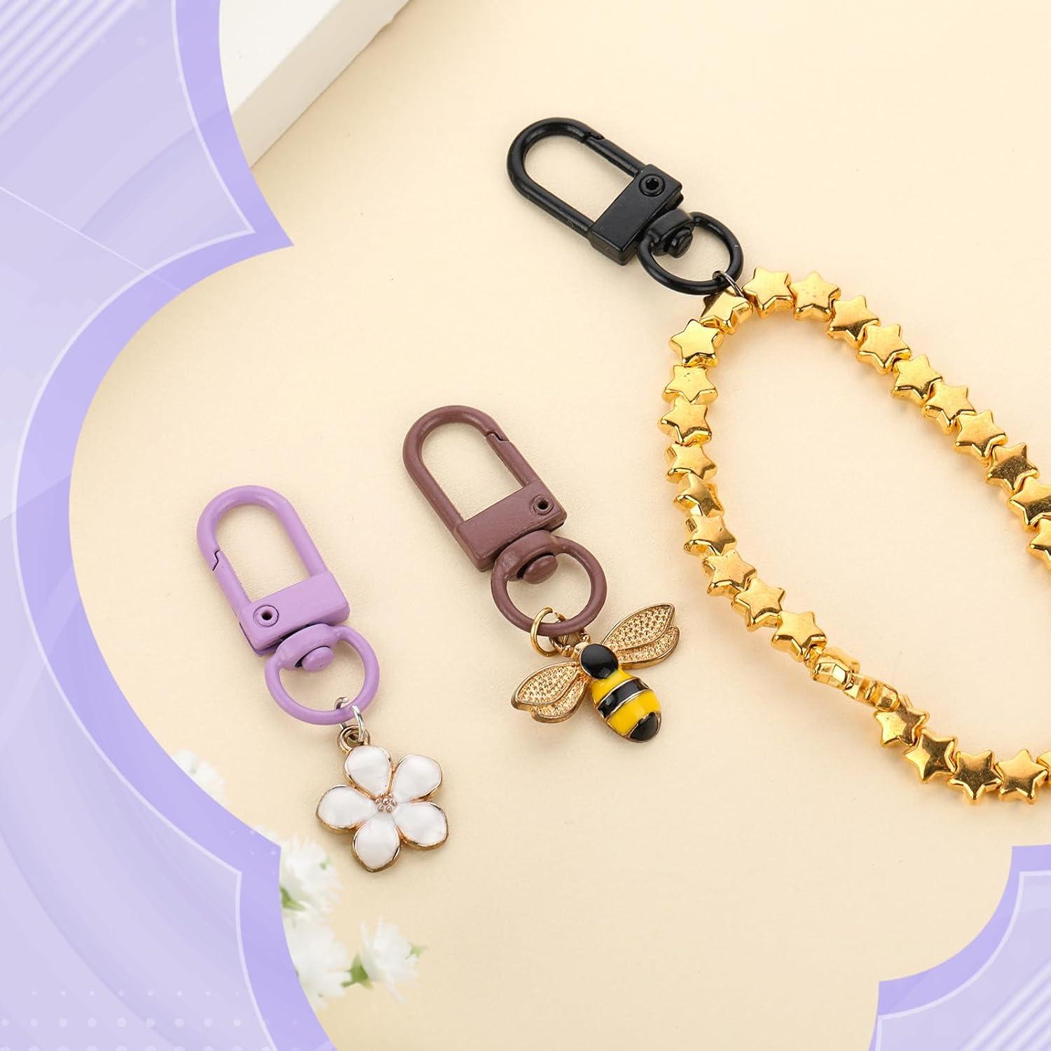 30 Ganchos Giratorios Coloridos Tweruna para Llaveros DIY