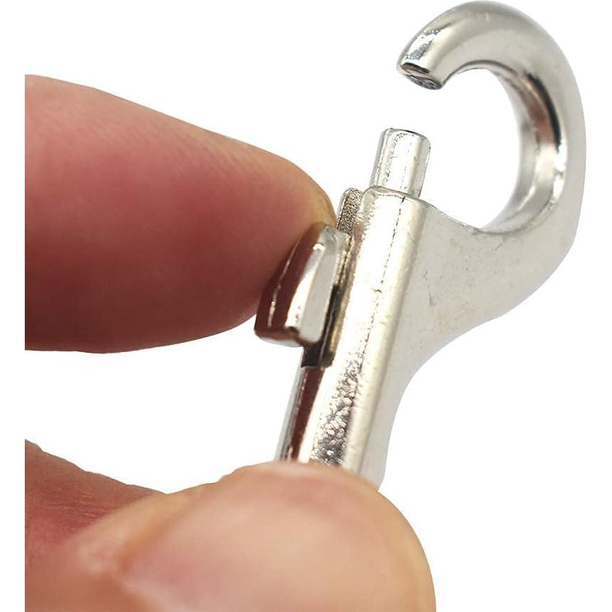 10 Ganchos de Cierre Giratorio de Metal Plata 54mm