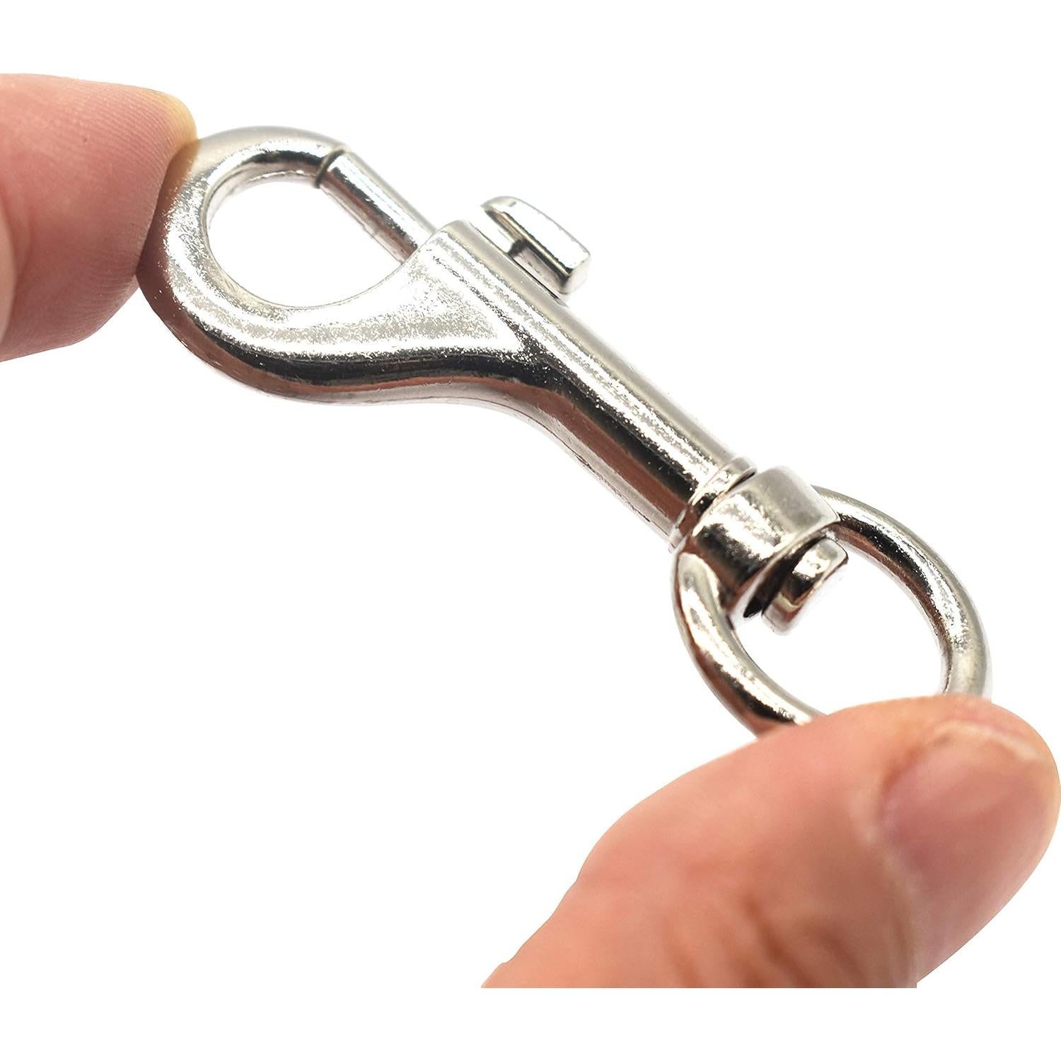 10 Ganchos de Cierre Giratorio de Metal Plata 54mm