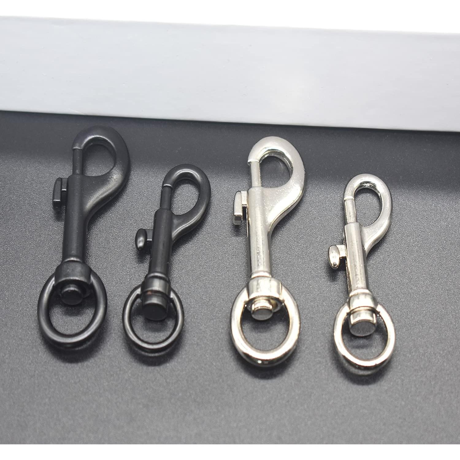 10 Ganchos de Cierre Giratorio de Metal Plata 54mm