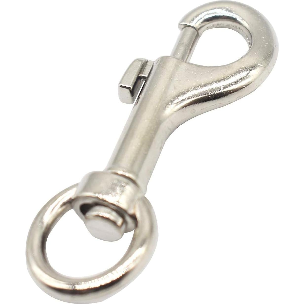 10 Ganchos de Cierre Giratorio de Metal Plata 54mm