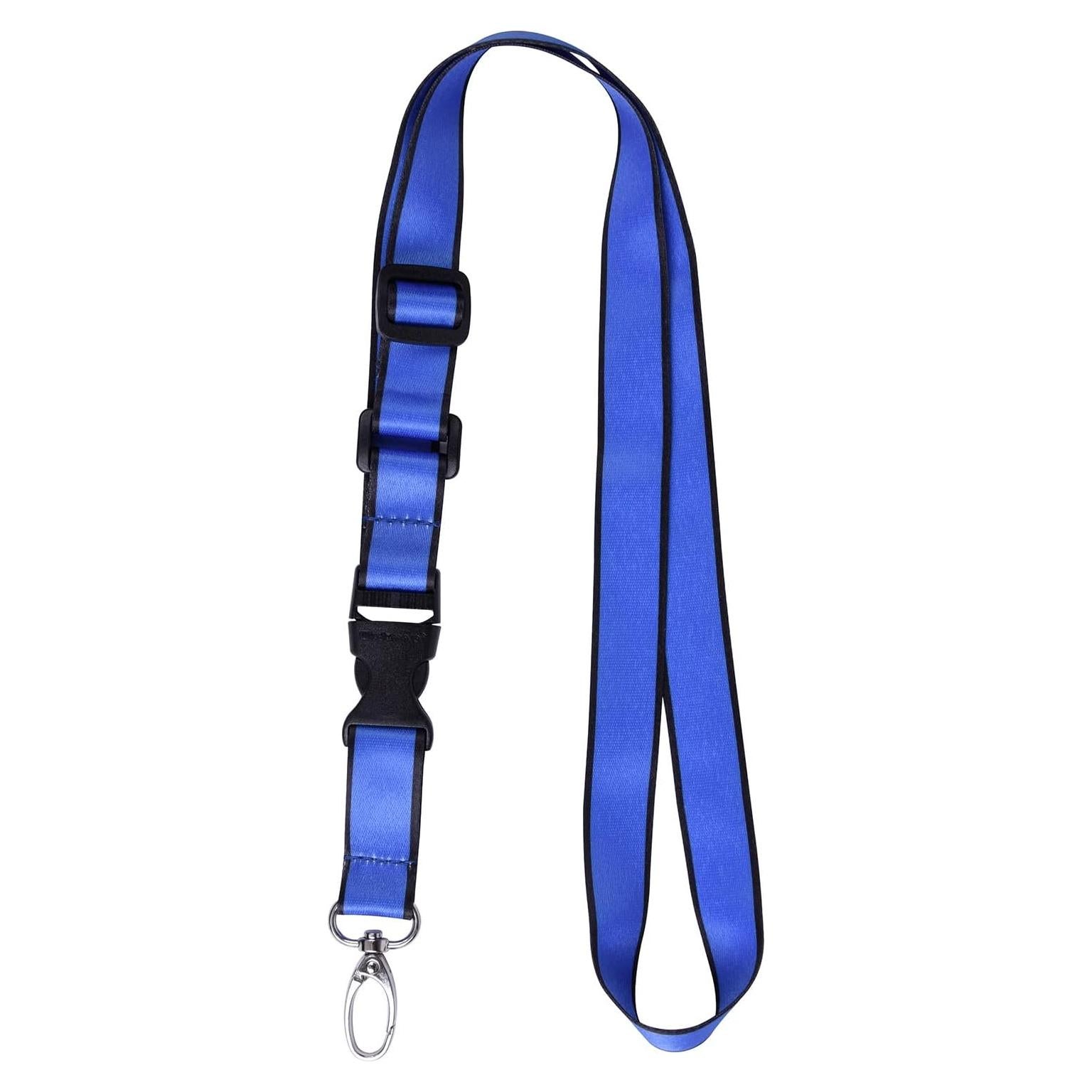 Cinta de Cuello Ajustable Wisdompro Azul/Negro 1.9 cm x 58.4 cm