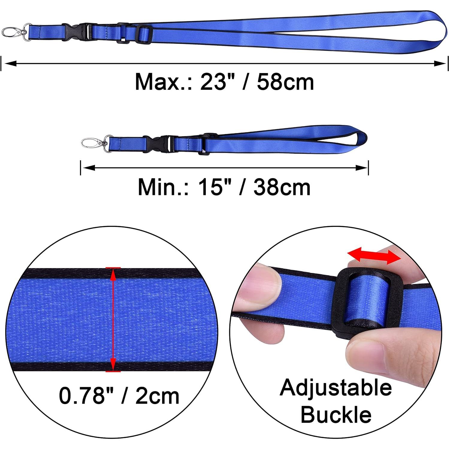 Cinta de Cuello Ajustable Wisdompro Azul/Negro 1.9 cm x 58.4 cm