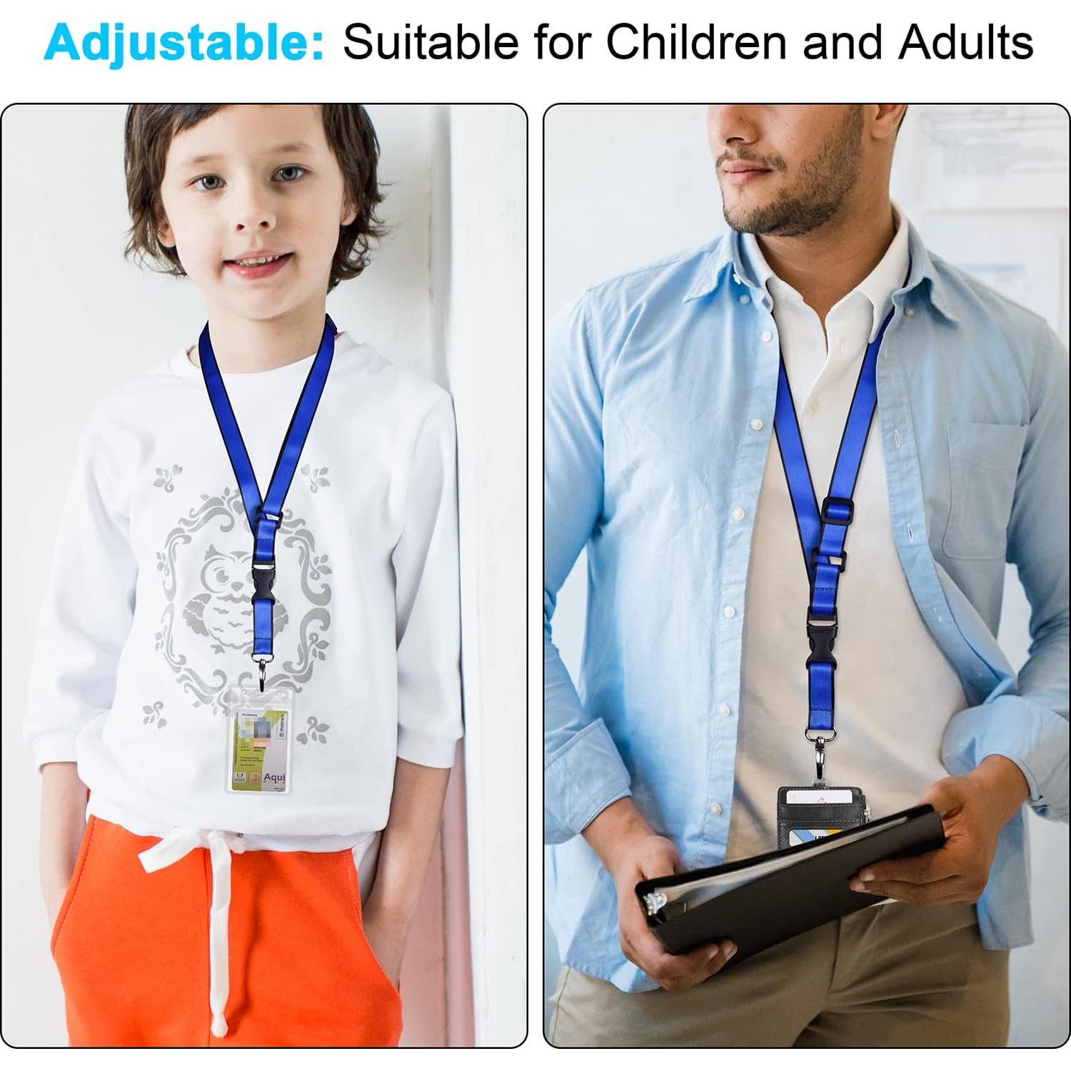 Cinta de Cuello Ajustable Wisdompro Azul/Negro 1.9 cm x 58.4 cm