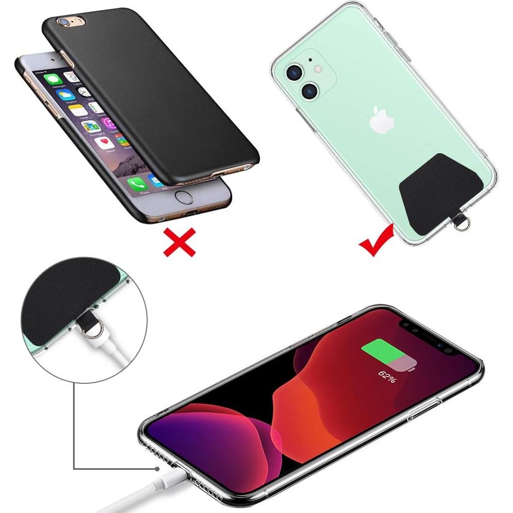 Lanyard para Teléfono SHANSHUI Negro Universal 43 cm