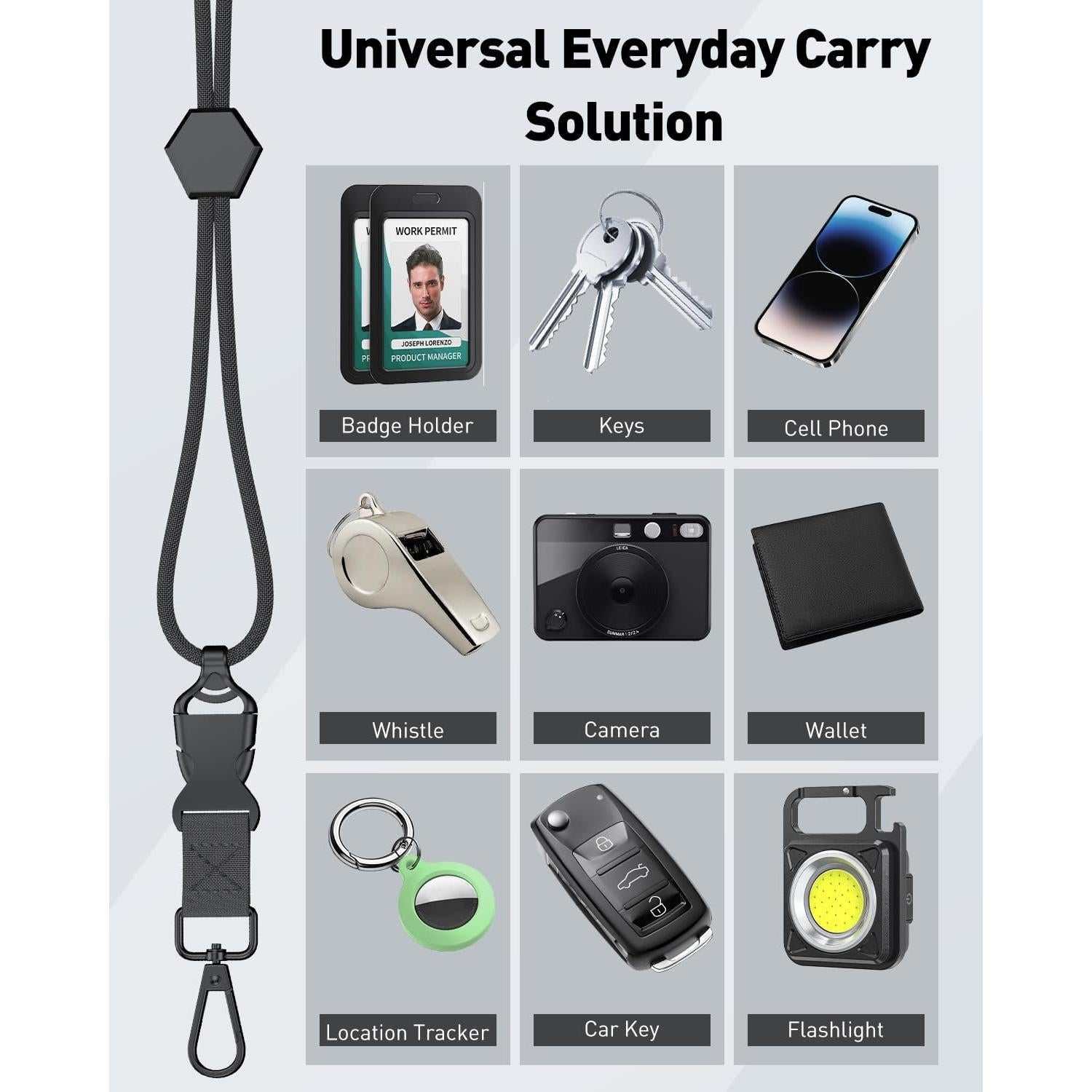 Cordón de Cuello Uniclife Ajustable con Hebilla de Seguridad