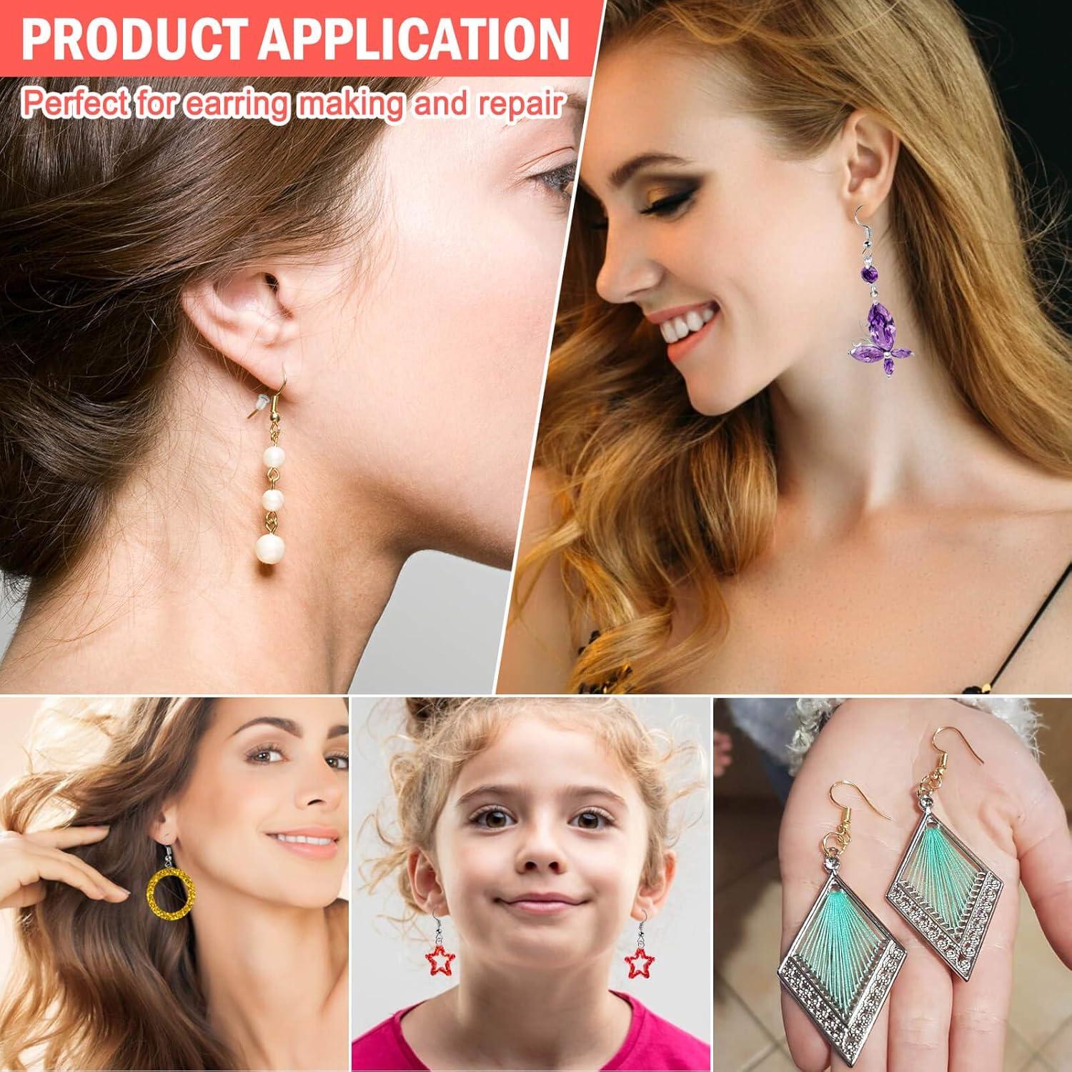 Kit de Hacer Pendientes Caffox 2900 Piezas Plata y Oro