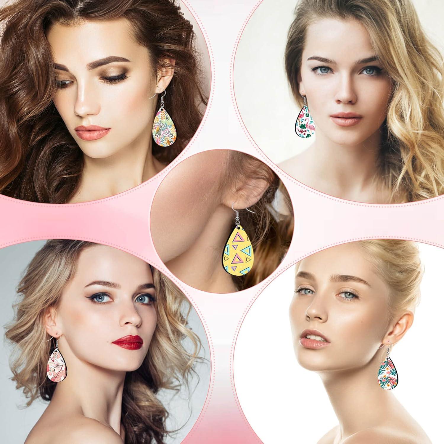 Modacraft 30 Piezas Pendientes en Blanco para Sublimación 39.6x25.8mm