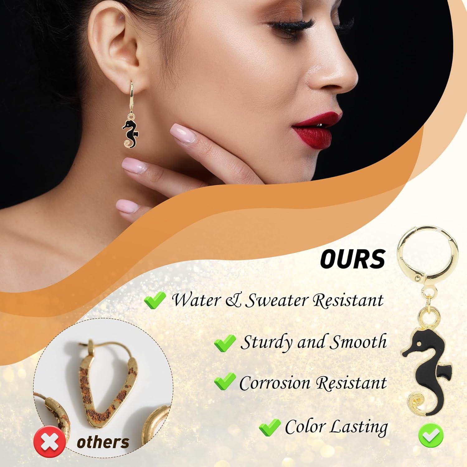 Kit 60 Ganchos de Aretes Baño de Oro 14K + 90 Anillas Hipoalergénicas