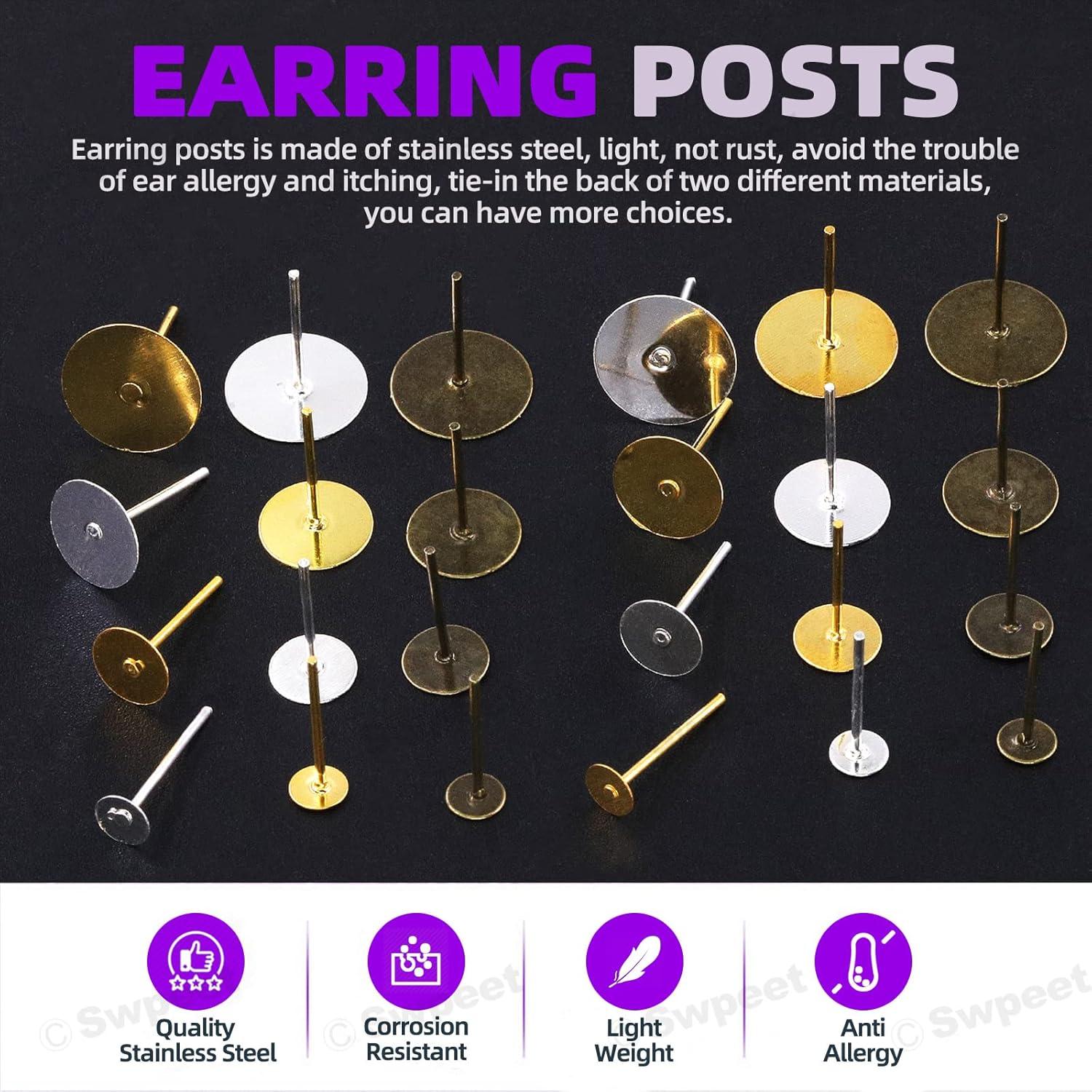 Kit de Fabricación de Pendientes Swpeet 3053 Piezas 4-10mm