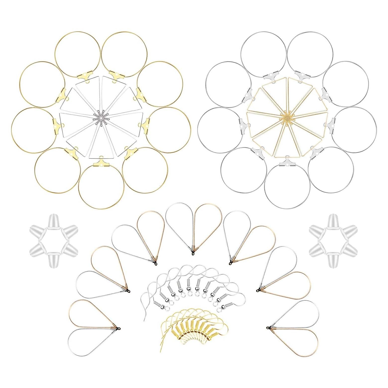 Conjunto de Pendientes de Aro TopBine 60 Piezas - Oro K y Blanco K