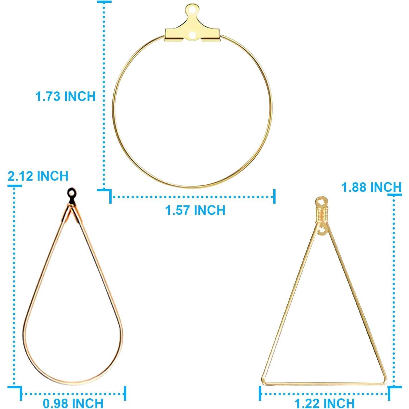 Conjunto de Pendientes de Aro TopBine 60 Piezas - Oro K y Blanco K