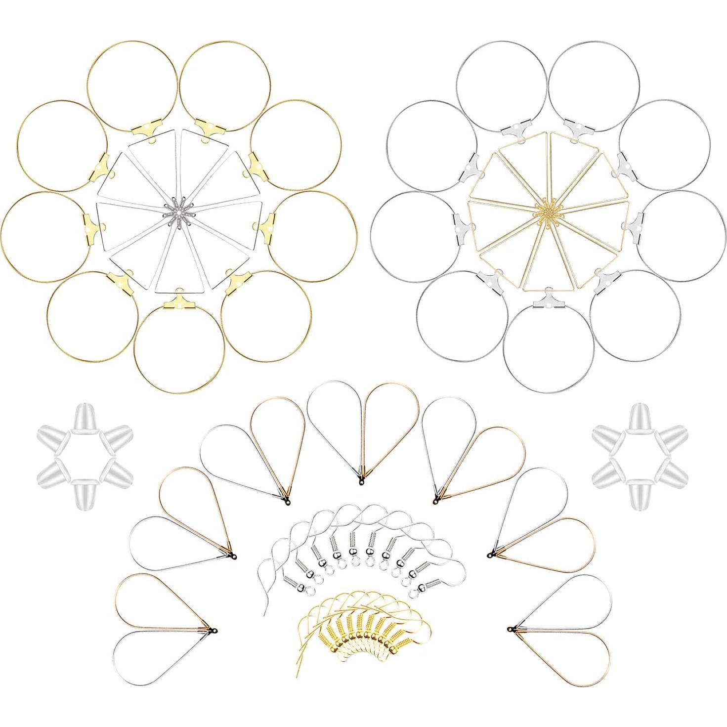 Conjunto de Pendientes de Aro TopBine 60 Piezas - Oro K y Blanco K