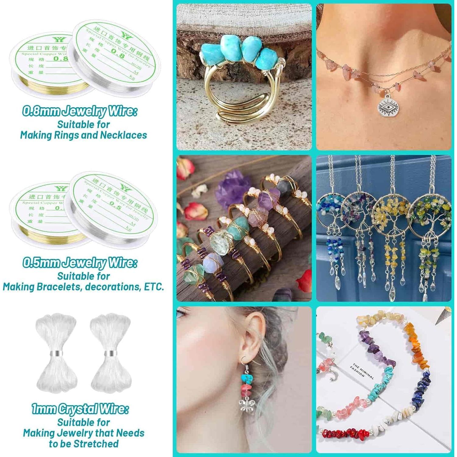 Kit de Fabricación de Joyería PAXCOO 2278 Piezas 48 Colores