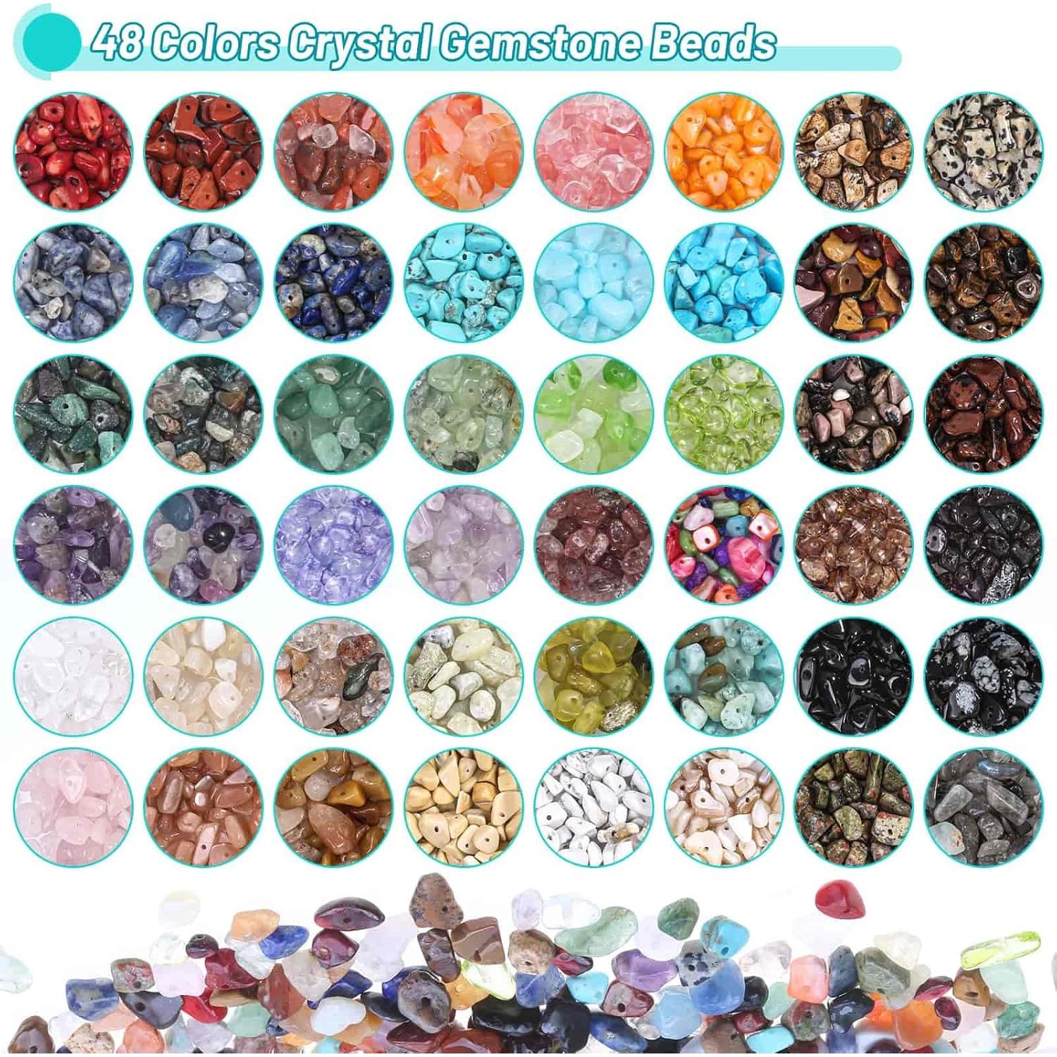 Kit de Fabricación de Joyería PAXCOO 2278 Piezas 48 Colores