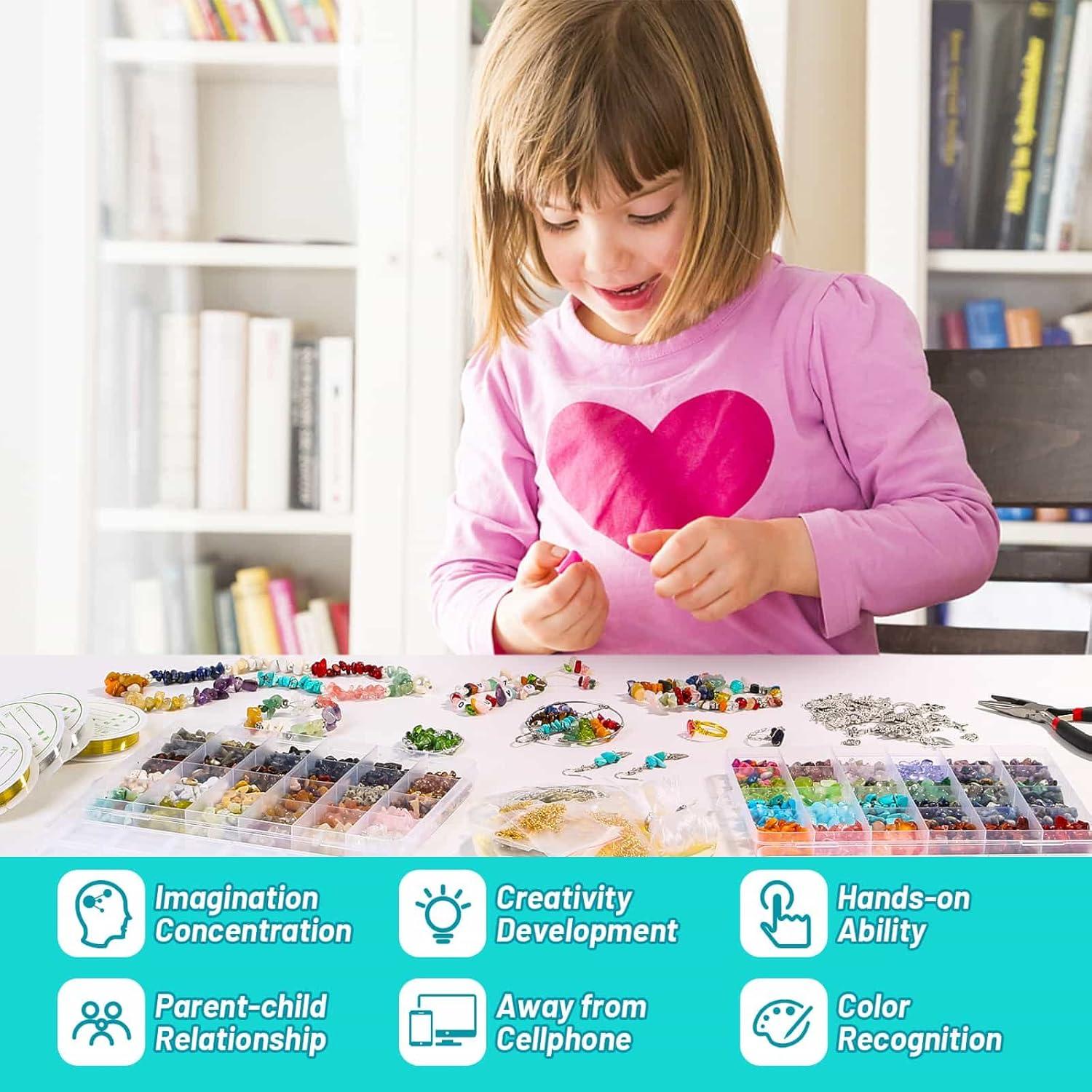 Kit de Fabricación de Joyería PAXCOO 2278 Piezas 48 Colores