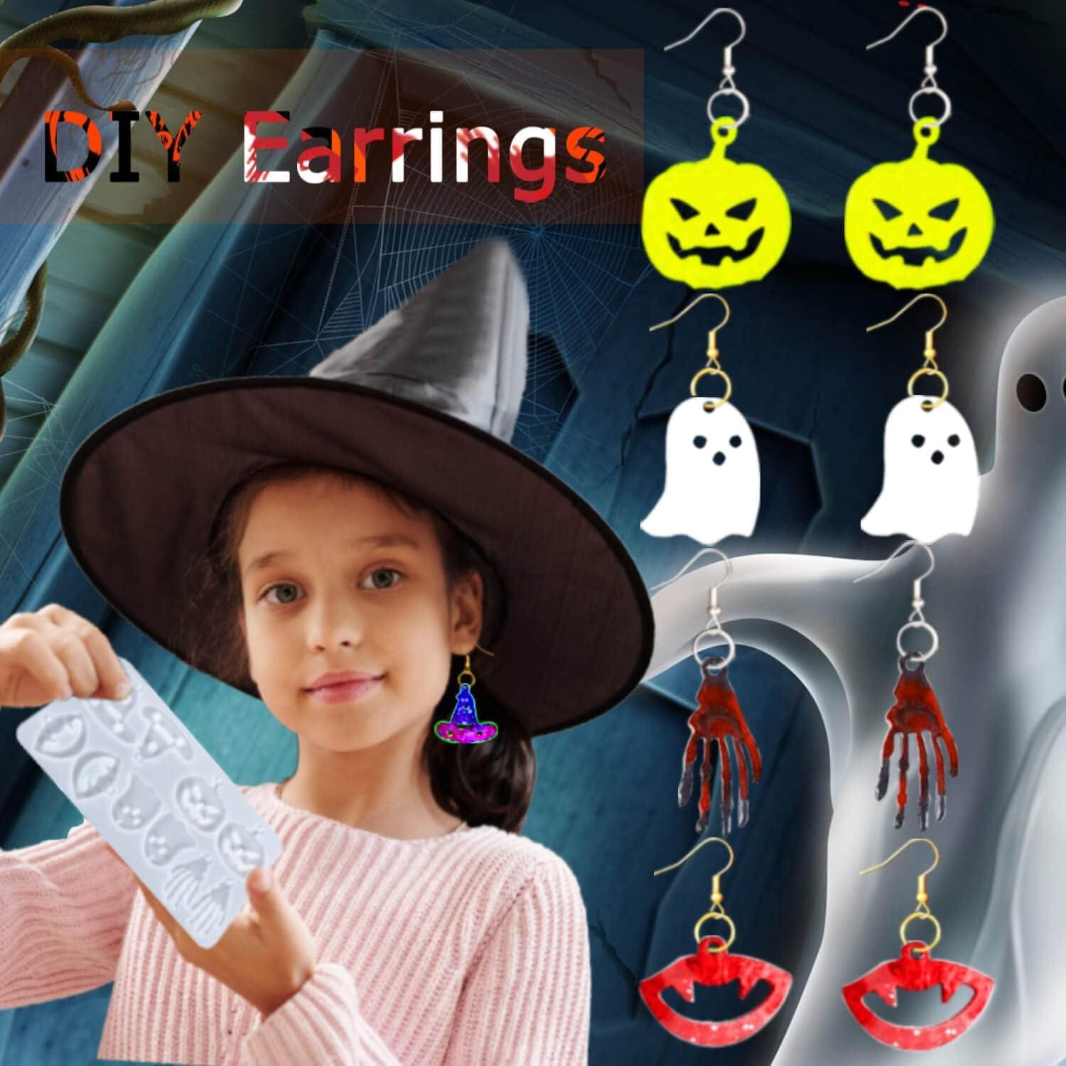 Moldes de Resina Halloween Rifanda 82 Piezas Silicona