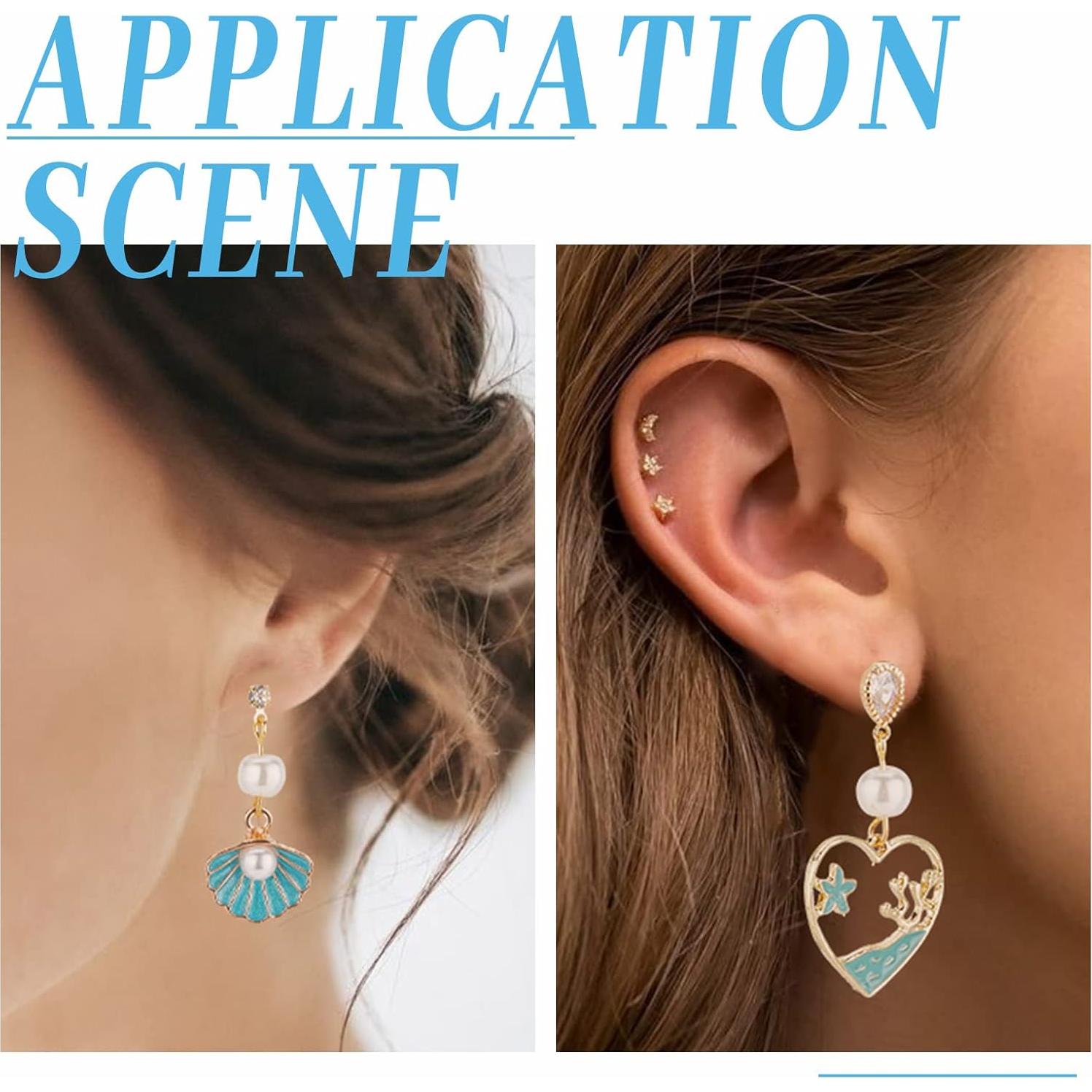 Beebeecraft 30 Piezas Pendientes Stud Chapados en Oro 18K