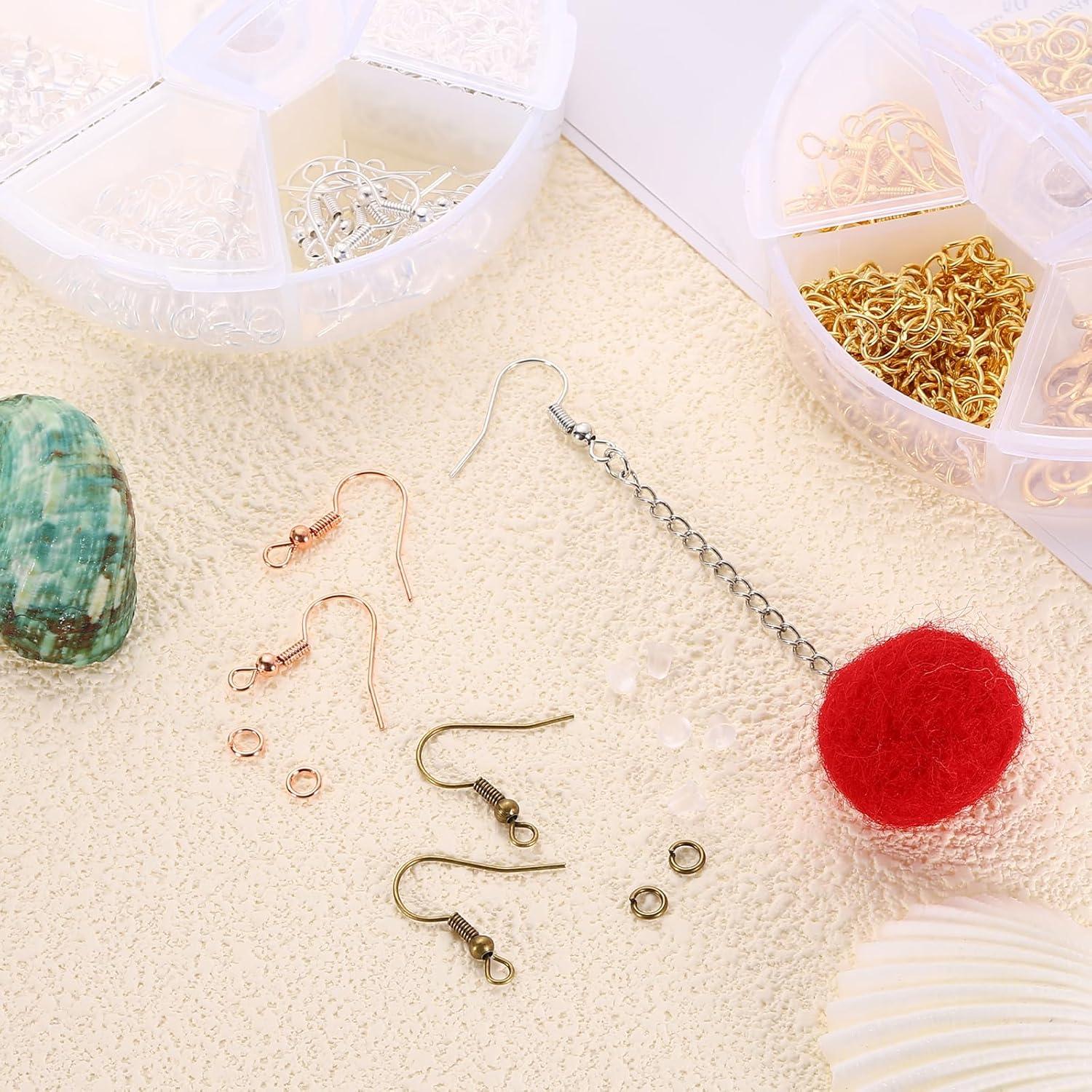 Kit de Fabricación de Joyas uxcell 395 Piezas Plata DIY