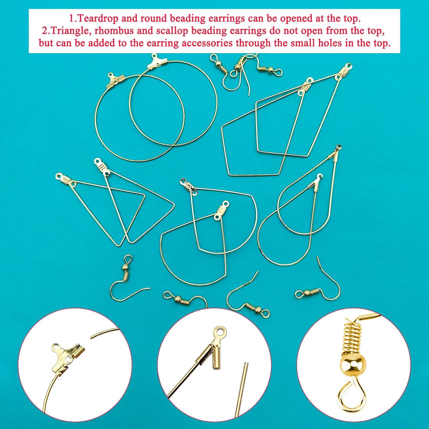 Kit de Aros de Aretes YaeYur 80 Piezas Geométricos DIY