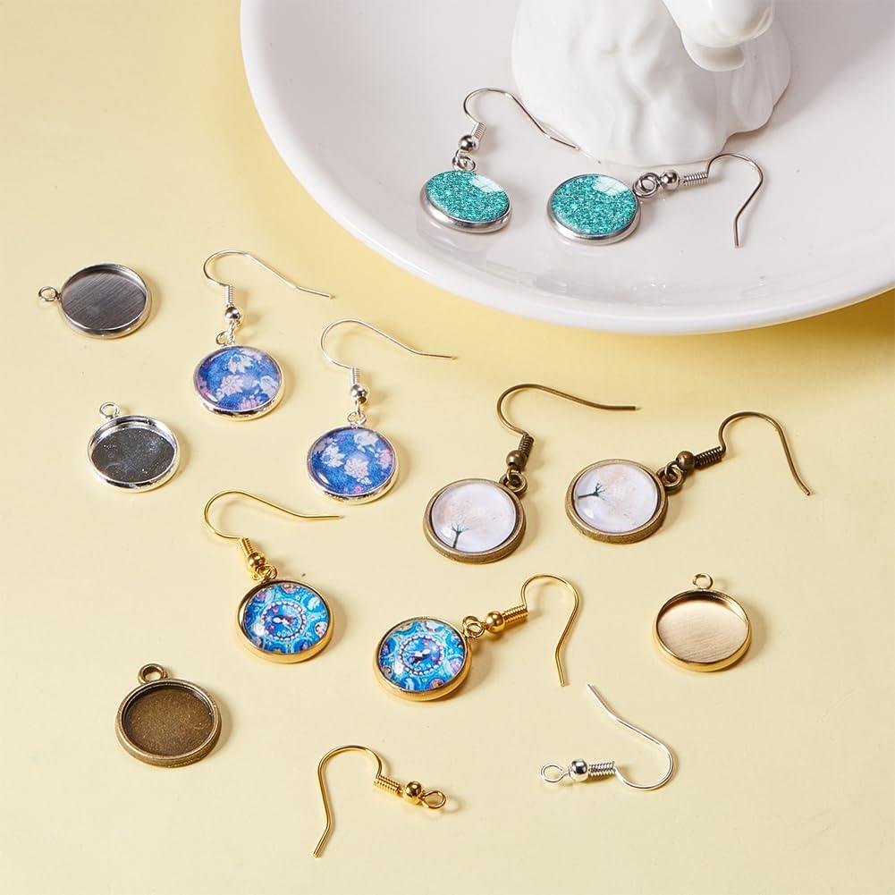 Kit de Fabricación de Pendientes DIY SUNNYCLUE 20 Pares 12mm