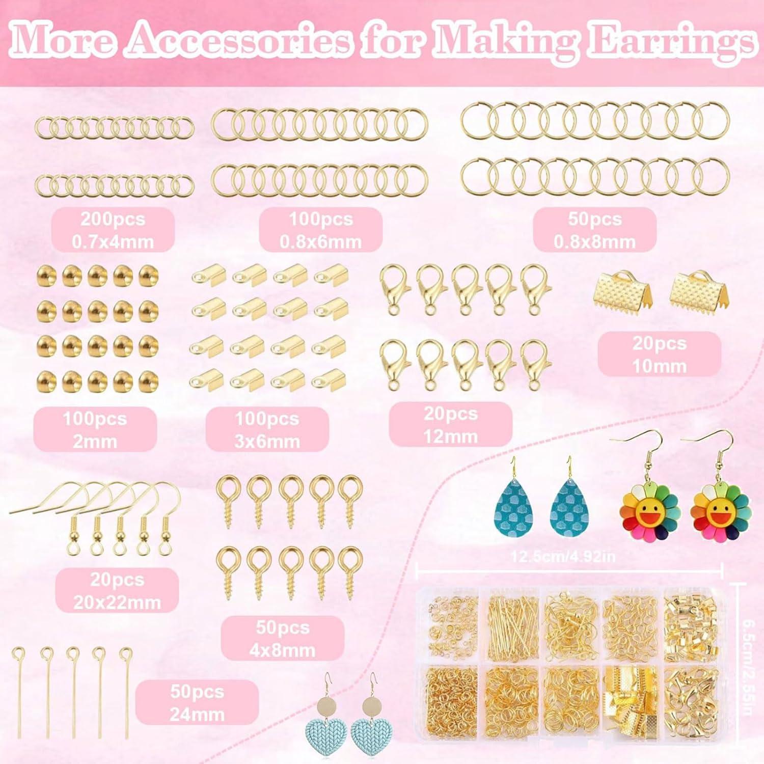 Kit de Fabricación de Pendientes Fesorsi 763 Piezas Arcilla