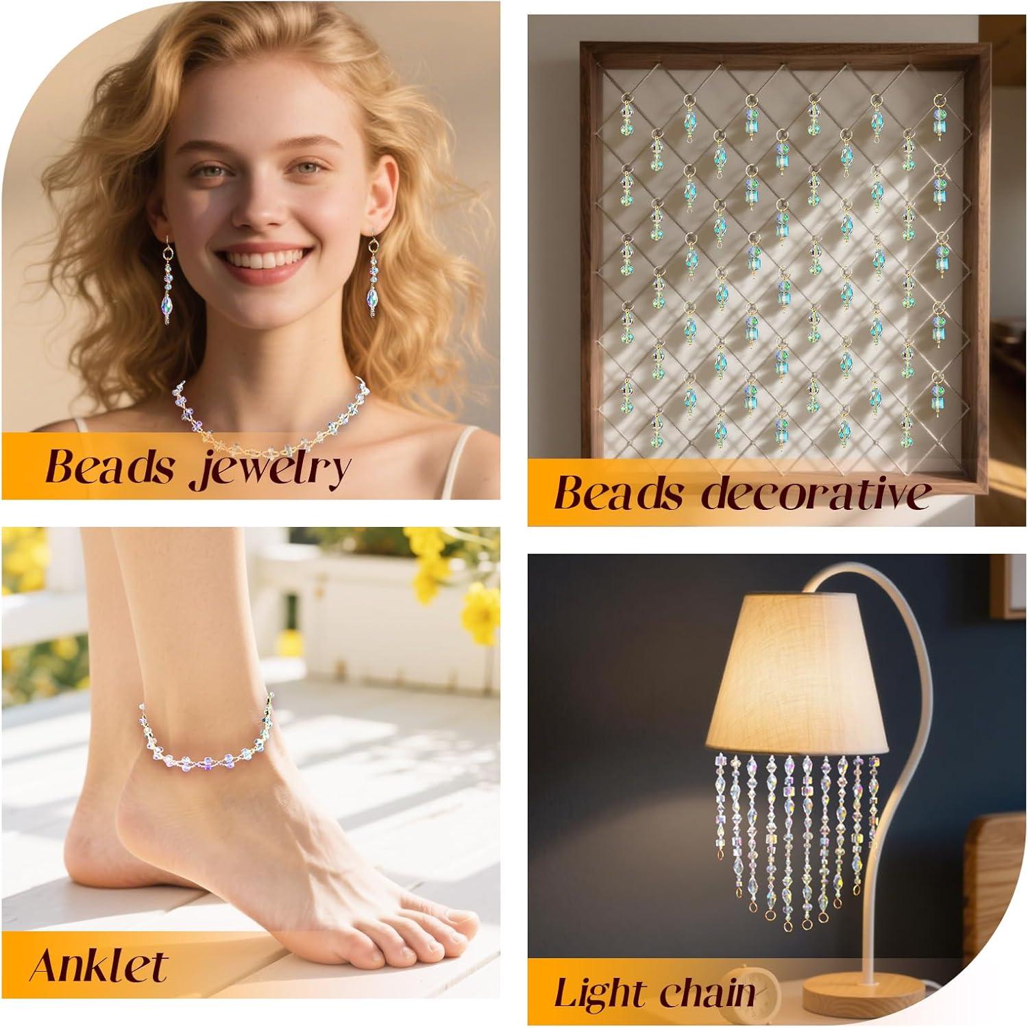 1500 Perlas de Cristal de Vidrio Laopottbeads - 12 Estilos para Joyería