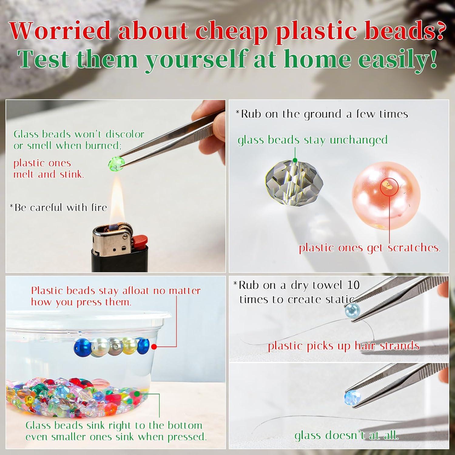 1500 Perlas de Cristal de Vidrio Laopottbeads - 12 Estilos para Joyería