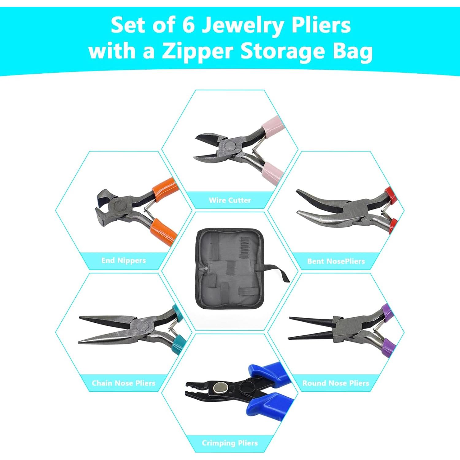 Kit de Herramientas de Joyería Renashed 6 Piezas con Alicates