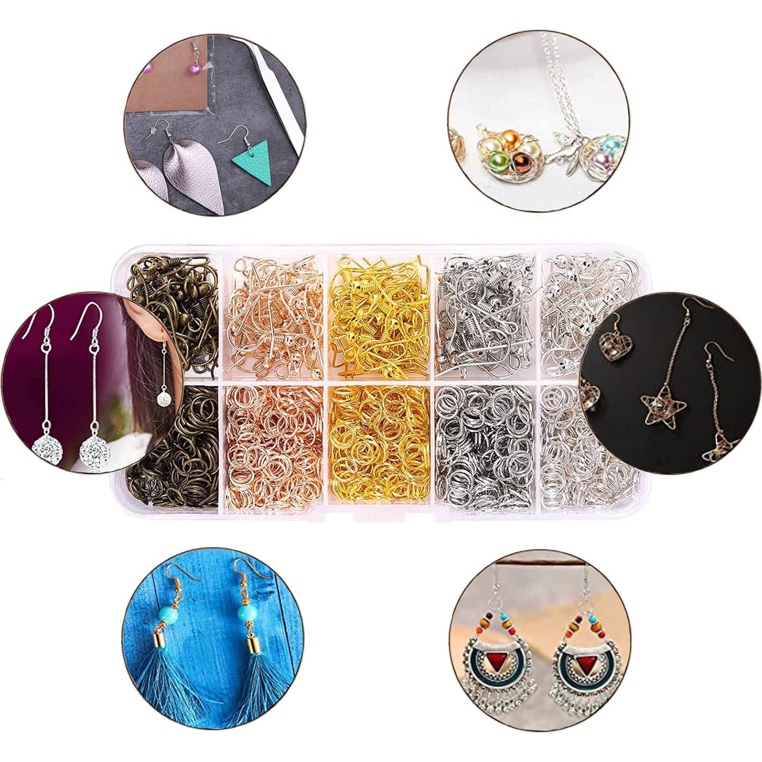 Kit de Ganchos para Pendientes Tazanma 1150 Piezas Hipoalergénico