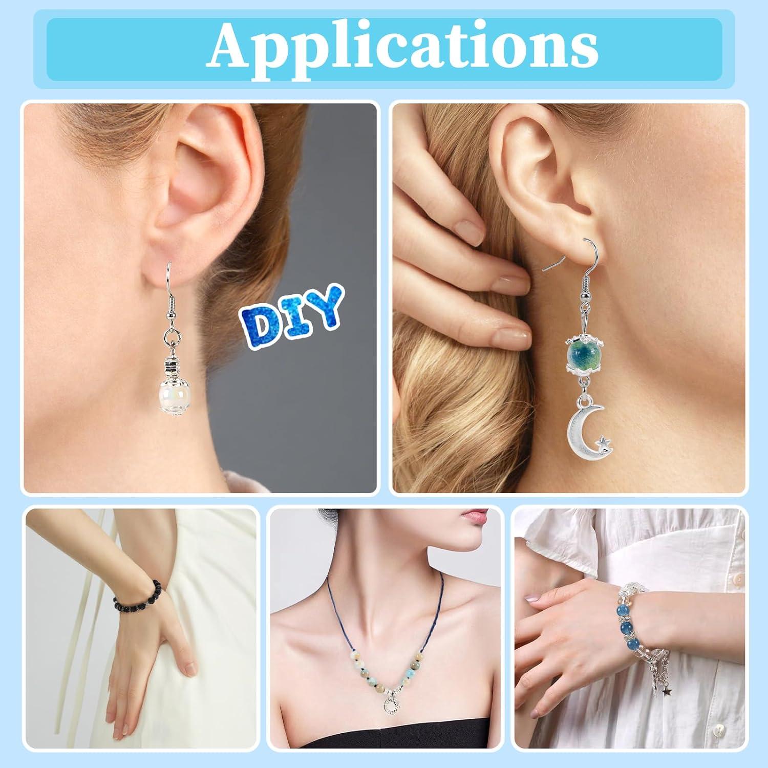 Kit de Joyería DIY Tunmiok con 18 Perlas de Vidrio 8mm