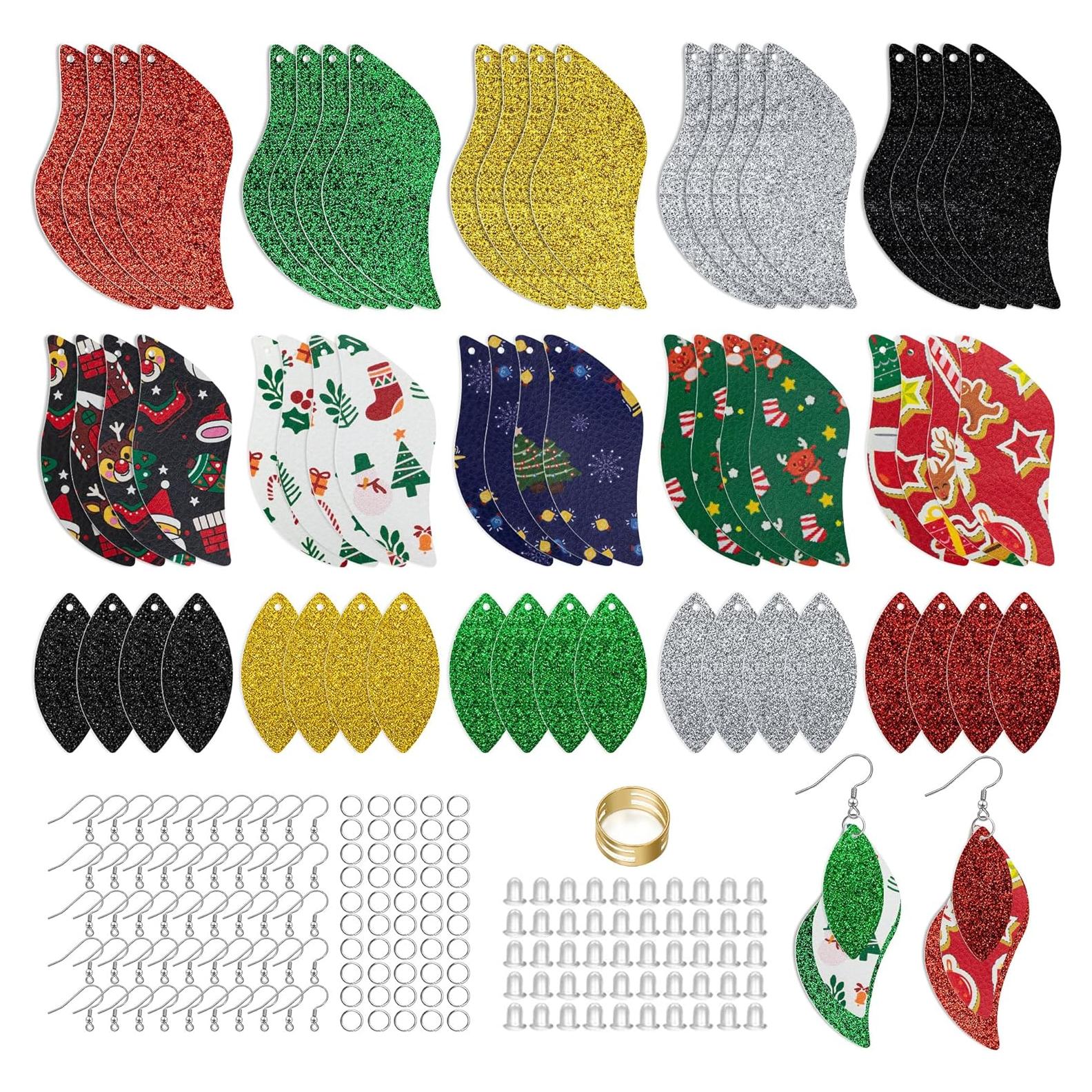 Kit de Pendientes de Cuero Sintético AOUXSEEM 181 Piezas