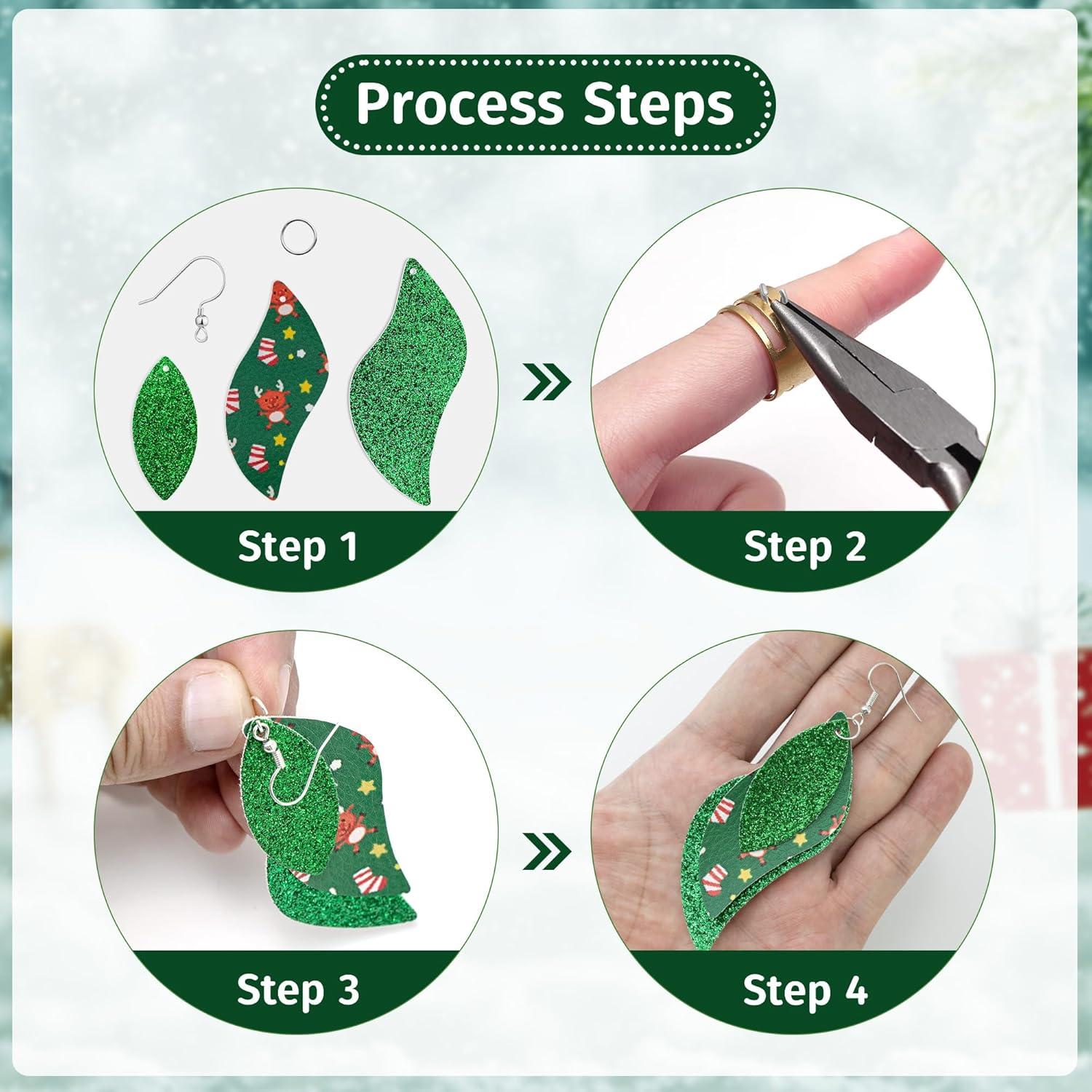 Kit de Pendientes de Cuero Sintético AOUXSEEM 181 Piezas