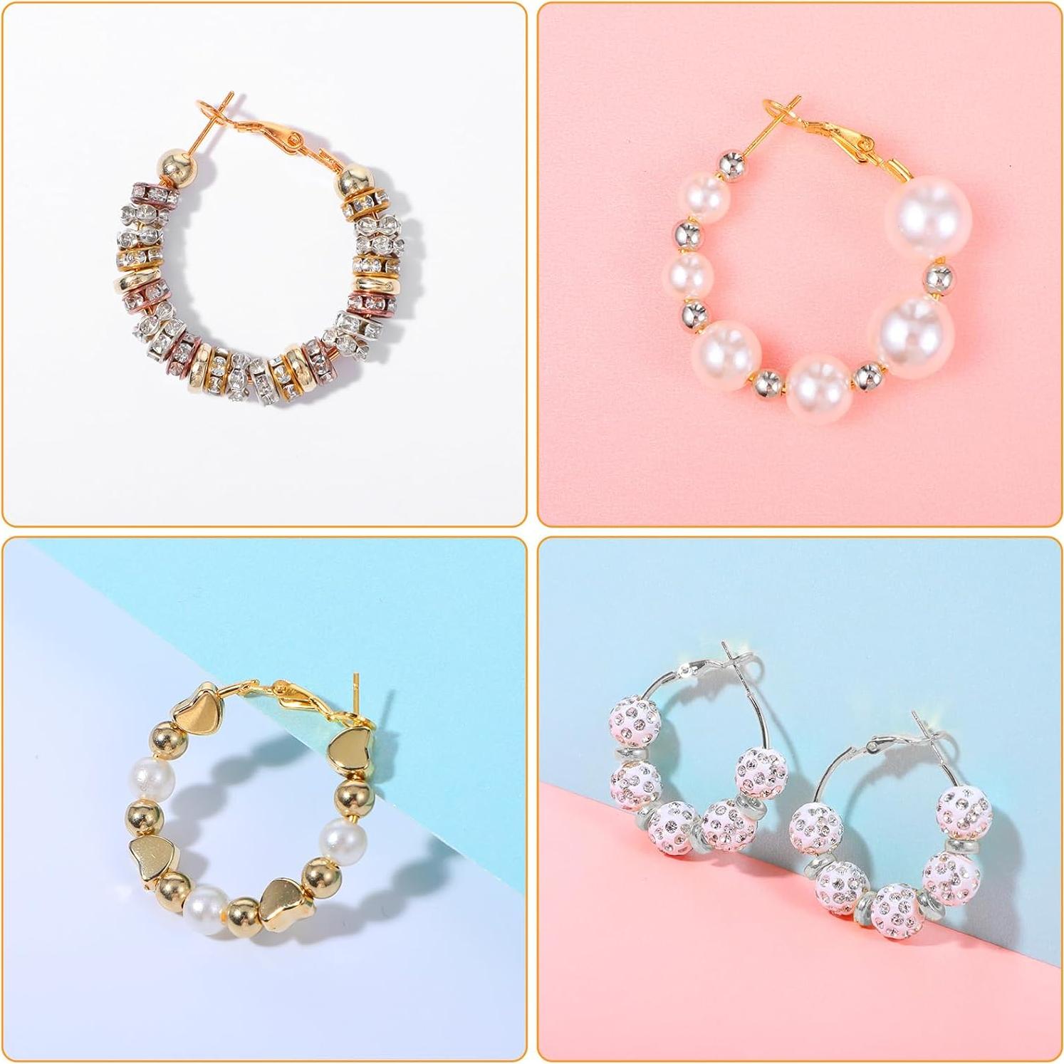 32 Piezas Pendientes de Aro XLIUAX 20mm Oro Plata DIY