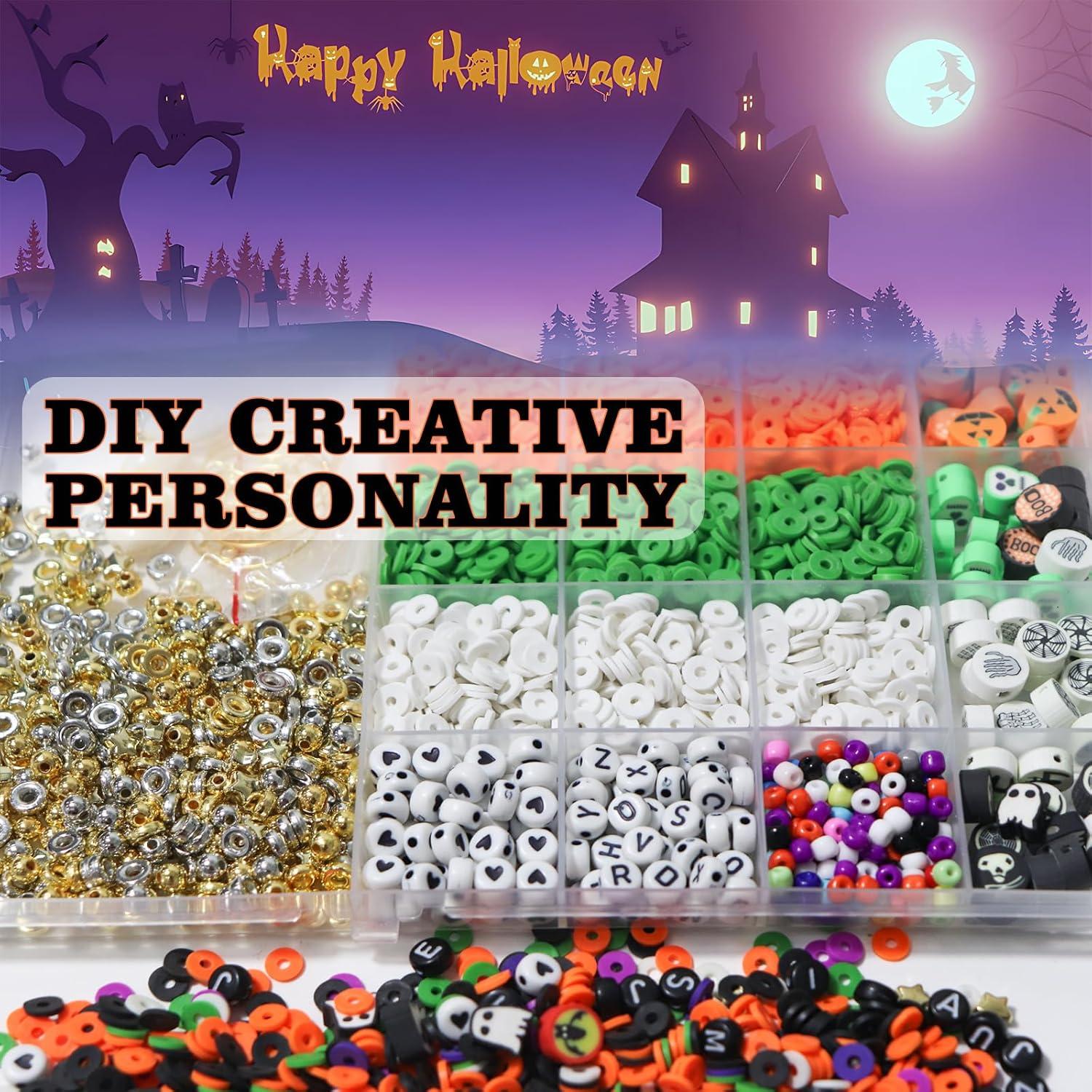 Kit de Joyería de Halloween WANSPOORTS 3200 Piezas Perlas