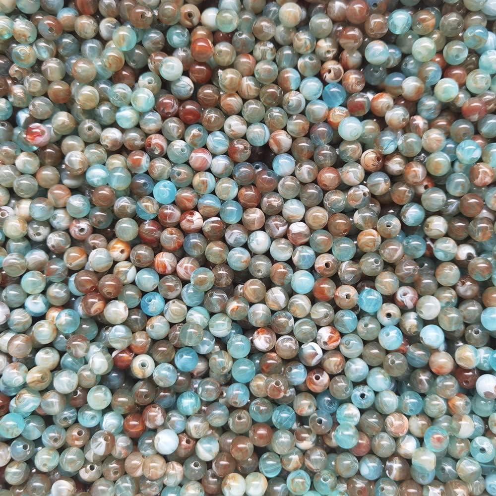 Perlas Acrílicas INSPIRELLE 8mm 300pcs Patrones Mármol Joyería