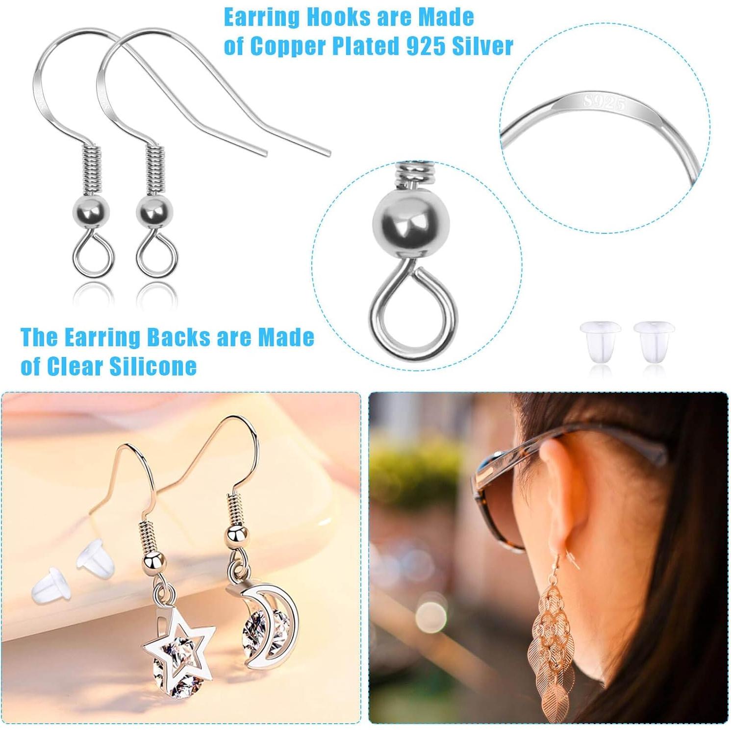 Kit de Ganchos para Pendientes Hipoalergénicos Anezus 720Pcs