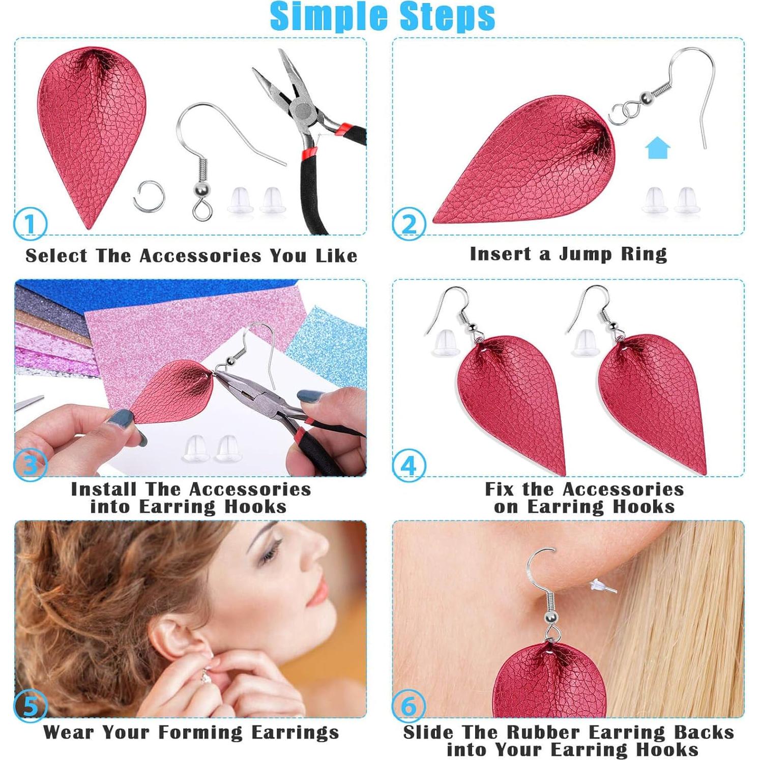 Kit de Ganchos para Pendientes Hipoalergénicos Anezus 720Pcs